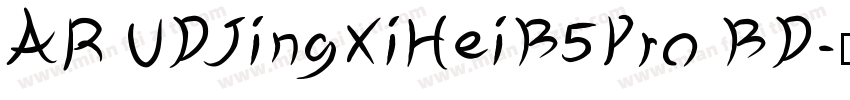 AR UDJingXiHeiB5Pro BD字体转换
